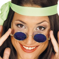 Klassische bunte Hippie-Brille - 1 Stück