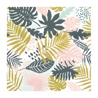 Tropische Blätter Servietten 16,5 x 16,5 cm - 20 Stk.