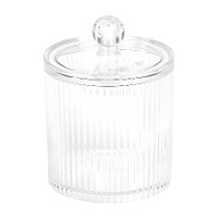 Runde, transparente Wattebox