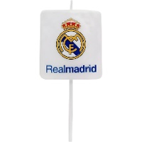 Real Madrid Geburtstagskerze - quadratisches Logo