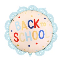 Back-to-School-Ballon mit blauem Rand, 52 cm
