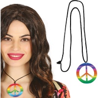 Mehrfarbige Hippie-Halskette