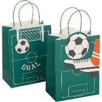 Geschenktüte mit Fußballmotiv, 14 x 11,5 x 6,7 cm - 1 Stück