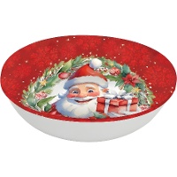 Weihnachtsschale mit Weihnachtsmann, 32 cm