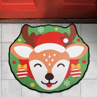 Weihnachtliche Rentier-Fußmatte