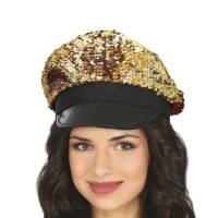 Paillettenmütze mit Visor