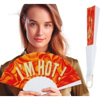 Faltfächer mit Aufschrift 