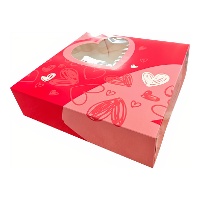 Tortenbox 20 x 20 x 8 cm für Valentinstag