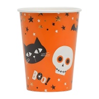 Halloween Boo Glas 250 ml - 6 Stück.