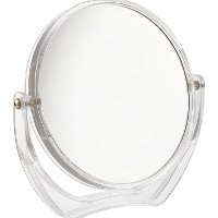 Drehbarer, transparenter Tischspiegel, 19 x 18 x 2 cm