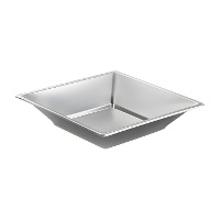 17 cm tiefe Metallteller aus Kunststoff - 4 Stück.