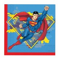 Superman-Servietten 16,5 x 16,5 cm - 20 Stück