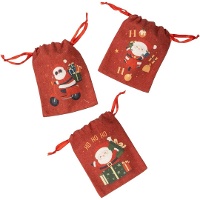 Geschenkbeutel mit Weihnachtsmann-Motiv, 15 x 12 cm - 1 Stück