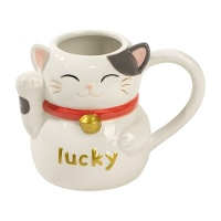 470-ml-Tasse Maneki Neko (Glückskatze) mit Henkel