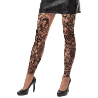 Strumpfhosen mit satanischen Tattoos