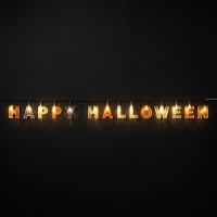 Happy Halloween Girlande mit Beleuchtung, 1,75 m lang