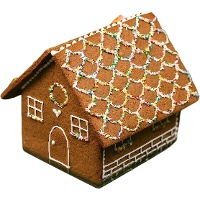 Lebkuchenhaus-Set zum Zusammenbauen