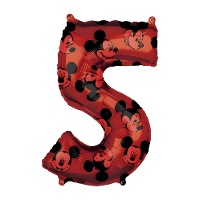 Mickey Mouse Zahlenballon 5, 66 cm - Anagram