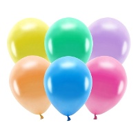 30 cm metallische biologisch abbaubare Latex-Luftballons - PartyDeco - 100 Stück